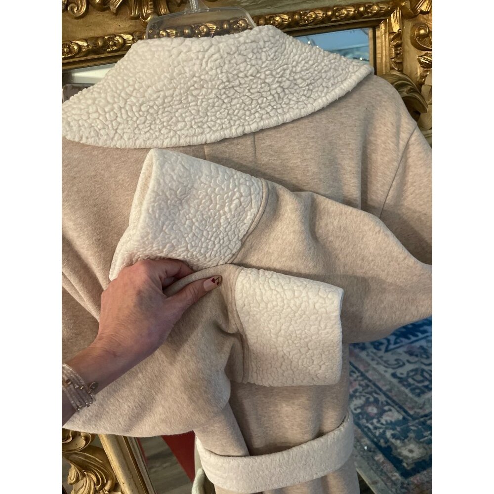 UGG Australia, oatmeal heather Duffield  94% cotton Bathrobe SZ S - Picture 6 of 8